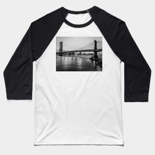 Manhattan Bridge B&W Baseball T-Shirt